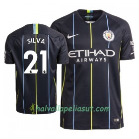 Jalkapallo Pelipaidat Manchester City David Silva 21 Vieraspaita 2018-2019 Lyhythihainen